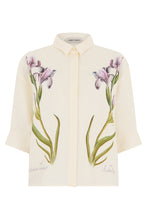 Load image into Gallery viewer, Linen short-sleeved shirt with print