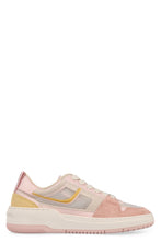 Load image into Gallery viewer, Suede and fabric low-top sneakers