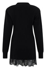Load image into Gallery viewer, Wool knit dress with lace insert
