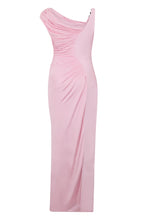 Load image into Gallery viewer, Draped dress in silk crepe