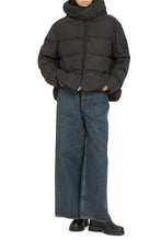 Load image into Gallery viewer, Hooded techno fabric down jacket