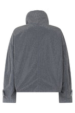 Load image into Gallery viewer, Gray nylon jacket with rhinestones