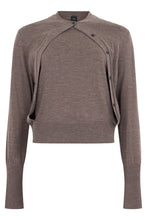 Load image into Gallery viewer, Crew neck sweater with buttons