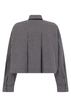 Load image into Gallery viewer, Cropped shirt with bow tie