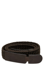 Load image into Gallery viewer, Leather belt with braid