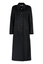 Load image into Gallery viewer, Single-breasted wool coat
