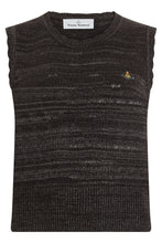 Load image into Gallery viewer, Sleeveless knit sweater with embroidered logo