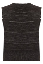 Load image into Gallery viewer, Sleeveless knit sweater with embroidered logo