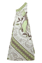 Load image into Gallery viewer, One-shoulder dress with floral pattern