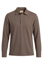 Load image into Gallery viewer, Long sleeve polo in stretch cotton