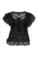 Load image into Gallery viewer, Madrana ruffled cotton blouse