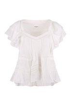 Load image into Gallery viewer, Madrana ruffled cotton blouse