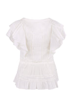 Load image into Gallery viewer, Madrana ruffled cotton blouse