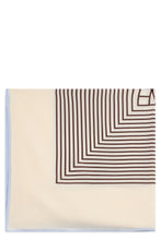 Load image into Gallery viewer, Silk macadamia scarf with geometric pattern