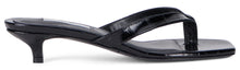 Load image into Gallery viewer, Kitten sandal in leather crocodile effect