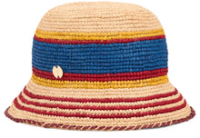 Load image into Gallery viewer, Bucket hat model in raffia