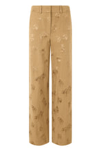 Load image into Gallery viewer, Straight pants in floral jacquard