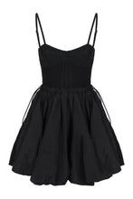 Load image into Gallery viewer, Mini dress in black taffeta