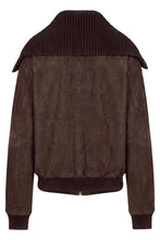Load image into Gallery viewer, Leather jacket with zip and buttons