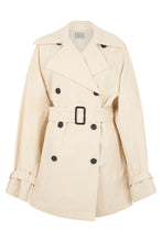 Load image into Gallery viewer, Double-breasted cotton trench