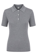 Load image into Gallery viewer, Silk and cashmere ribbed polo