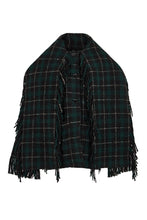 Load image into Gallery viewer, Shawl-collared jacket with fringes