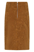 Load image into Gallery viewer, Crocodile effect leather skirt
