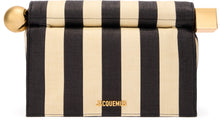 Load image into Gallery viewer, Round Square Canvas Stripe Pouch Bag