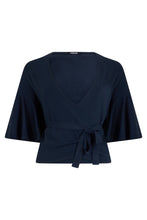 Load image into Gallery viewer, Crossed blouse with bell sleeves