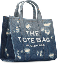 Load image into Gallery viewer, The Rip and Repair denim Medium tote bag