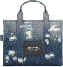 Load image into Gallery viewer, The Rip and Repair denim Medium tote bag