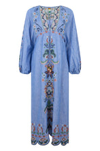 Load image into Gallery viewer, Maxi dress with floral embroidery