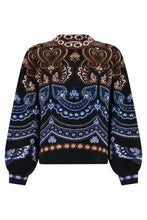 Load image into Gallery viewer, Crew neck sweater with jacquard pattern