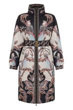 Load image into Gallery viewer, Long printed jacket with belt