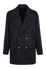 Load image into Gallery viewer, Double-breasted peacoat