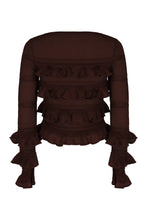 Load image into Gallery viewer, Long sleeve knit top with ruffles