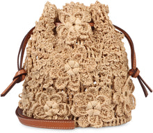 Load image into Gallery viewer, Floral raffia crossbody bag
