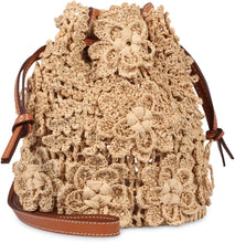 Load image into Gallery viewer, Floral raffia crossbody bag
