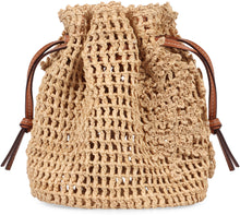 Load image into Gallery viewer, Floral raffia crossbody bag