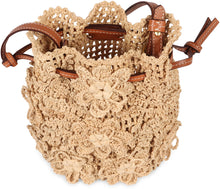 Load image into Gallery viewer, Floral raffia crossbody bag