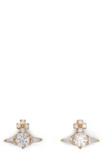 Load image into Gallery viewer, Silver earrings with crystal decoration