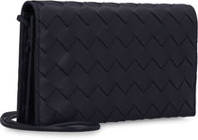 Load image into Gallery viewer, Leather wallet with shoulder strap