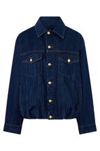 Load image into Gallery viewer, Denim jacket with ruffles