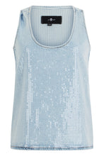 Load image into Gallery viewer, Denim top with sequins