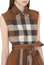 Load image into Gallery viewer, Checked cotton shirtdress