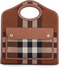 Load image into Gallery viewer, Pocket checked canvas handbag