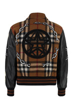 Load image into Gallery viewer, Wool and leather bomber jacket