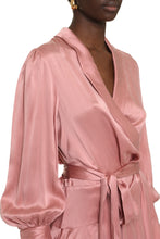 Load image into Gallery viewer, Silk wrap-dress