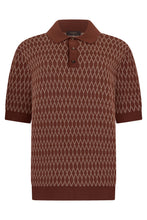 Load image into Gallery viewer, Brown cotton polo with short sleeves