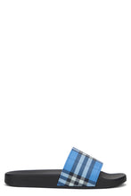 Load image into Gallery viewer, Slides with tartan pattern